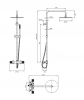 OMNIRES Zestaw prysznicowy z baterią termostatyczną CONTOUR antracyt  CT8044AT